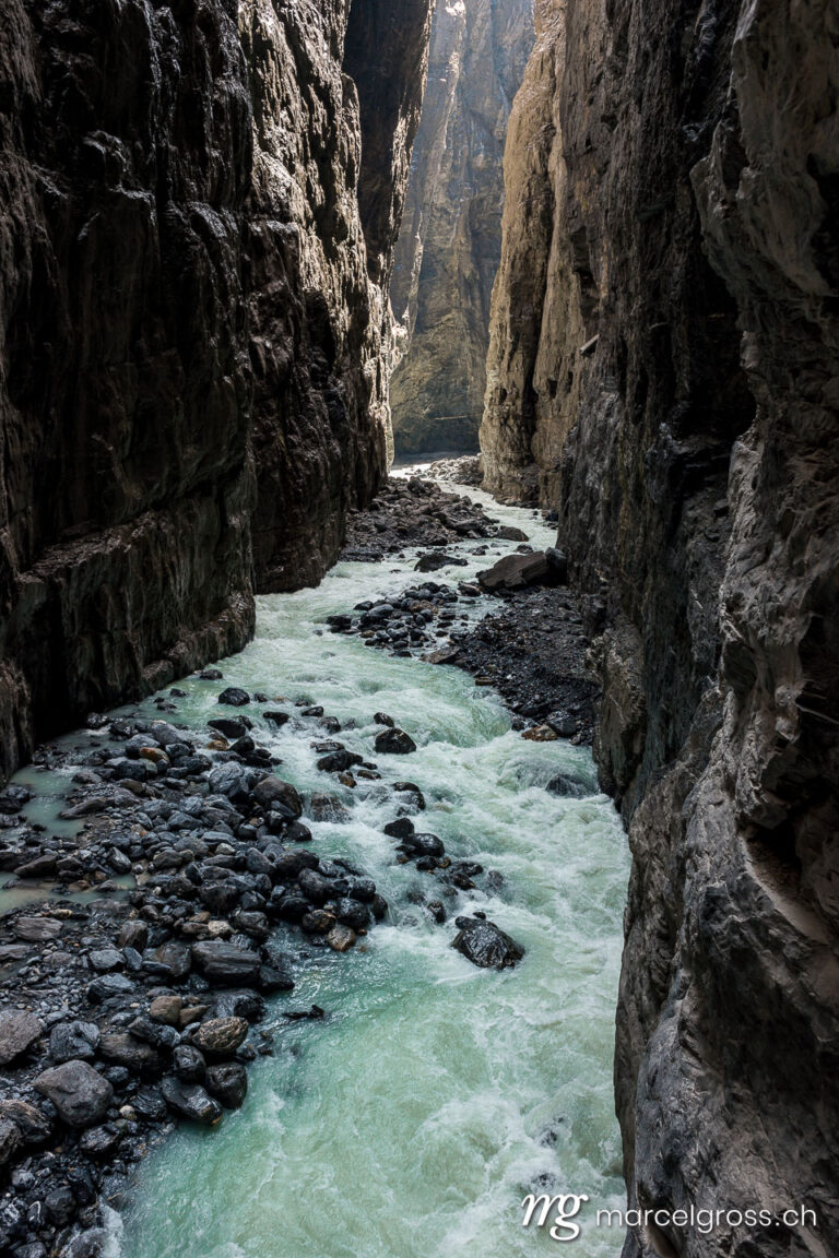 Glacier canyon in Grindelwald, Bernese Oberland. Taken by Marcel Gross Photography