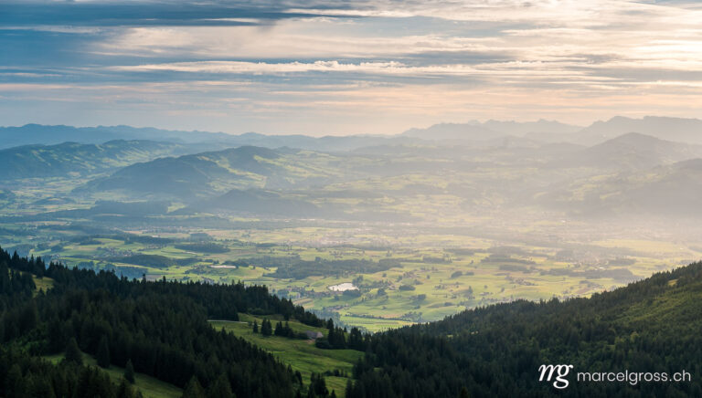 . View over the Gürbetal and Stockental on a summer morning. Marcel Gross Photography