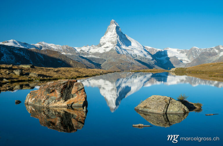 . Matterhorn und Stellisee in Morgenlicht . Marcel Gross Photography