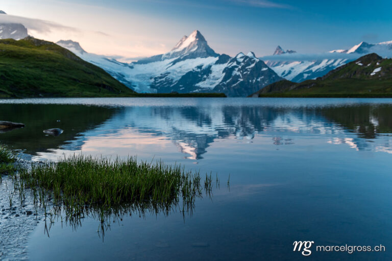 . sunrise at  Lake Bachalpsee with Schreckhorn. Marcel Gross Photography
