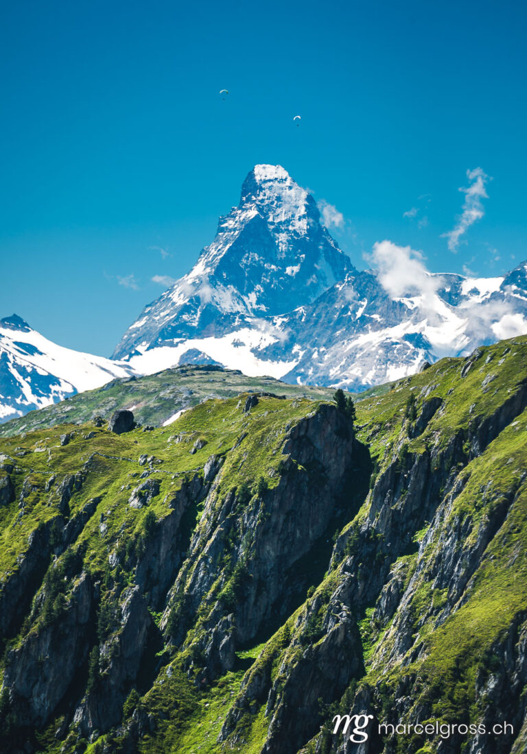 . peak of Matterhorn seen from a Aletsch Arena. Marcel Gross Photography