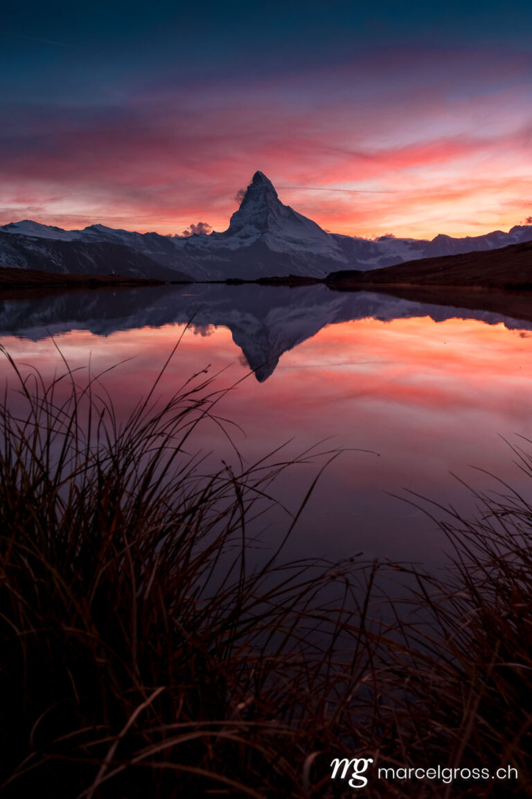 . Sonnenuntergang über dem Matterhorn, Zermatt, Schweiz. Marcel Gross Photography