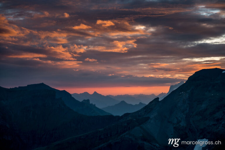 . sunrise mood at Blümlisalphütte SAC in the Bernese Alps. Marcel Gross Photography