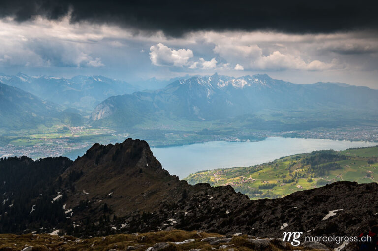 . view from the peak of Sigriswiler Rothorn during a thunderstorm. Marcel Gross Photography
