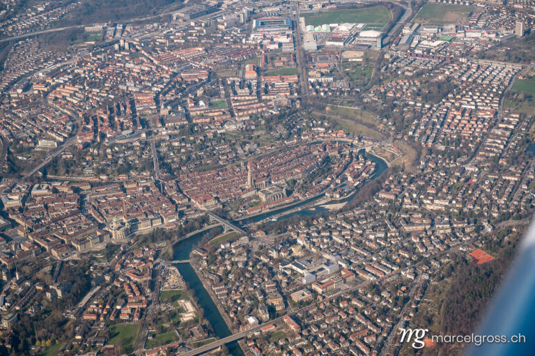 Bern pictures. aerial view of the old town of Berne. Marcel Gross Photography