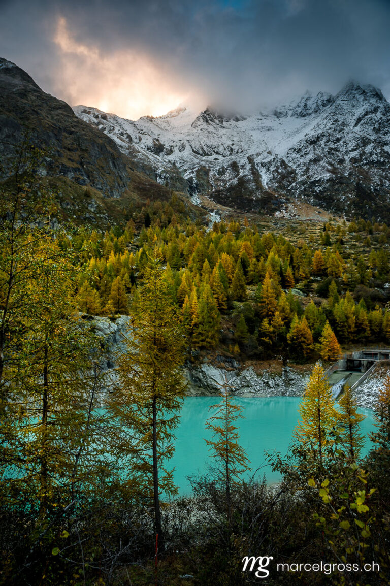. autumn valley at sunset in Valais. Marcel Gross Photography