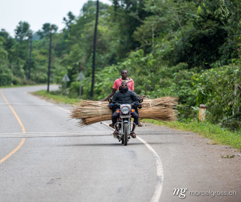Uganda pictures. African moto transport in Kibale Forest, Uganda. Marcel Gross Photography