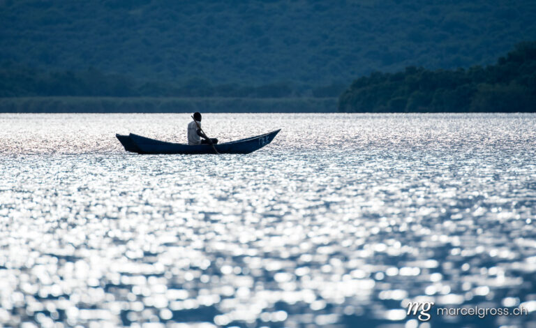 Uganda pictures. fisherman on Lake Mburo National Park, Uganda. Marcel Gross Photography