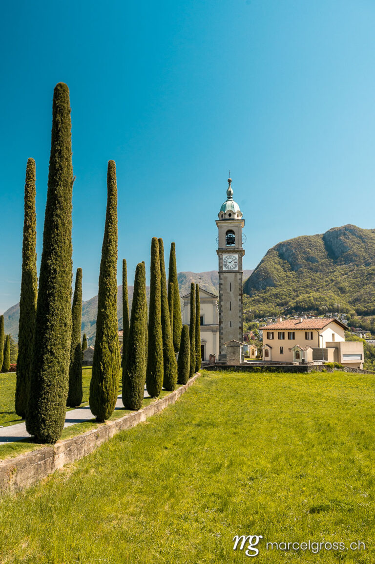 Tessin Bilder. Church Chiesa Parrocchiale di Sant'Abbondio in Collina d'Oro in Ticino. Marcel Gross Photography