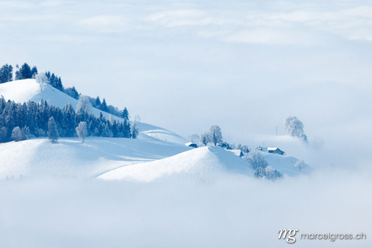 . sea of fog in winter seen from Eriz towards Thun. Marcel Gross Photography