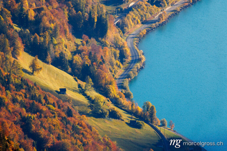 Autumn picture Switzerland. Autumn at Lake Brienz. Marcel Gross Photography